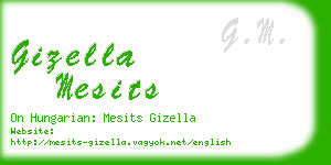 gizella mesits business card